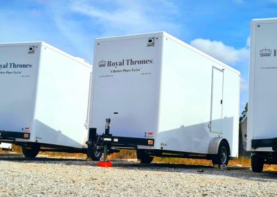 Multi Royal Thrones Trailers with Blue Skies